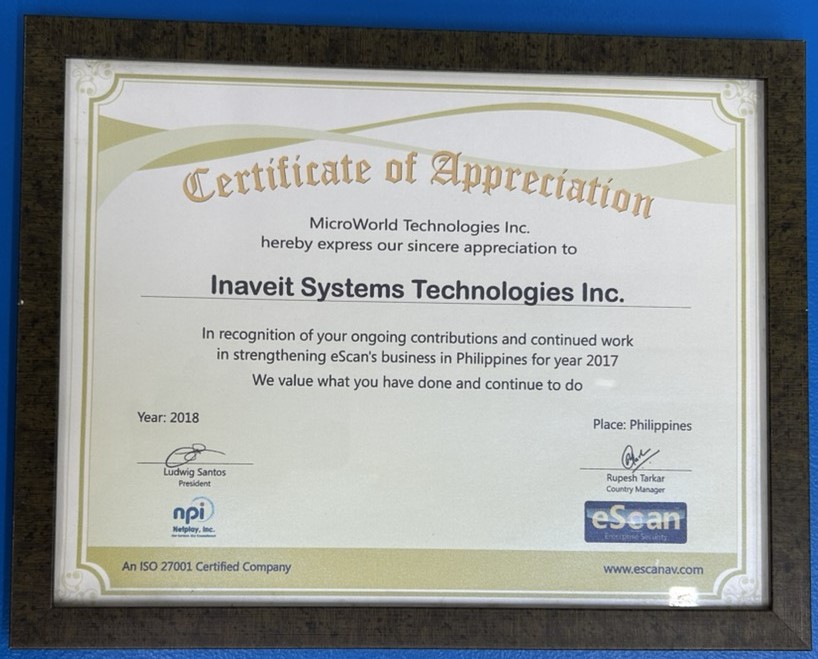 Award recognition